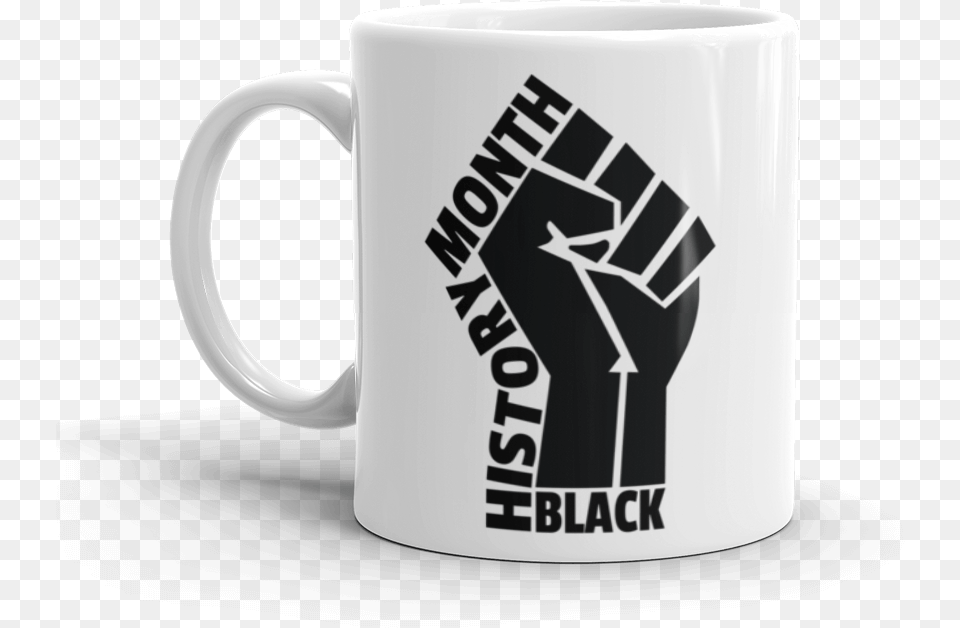 Black History Month Mug Black Power Fist, Cup, Beverage, Coffee, Coffee Cup Png