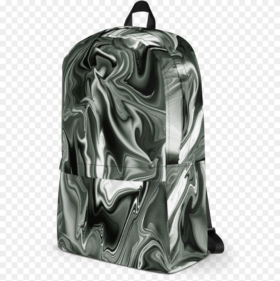 Black Holo Marble Tumblr Soft Grunge Backpack Push Trees, Bag, Person Free Transparent Png