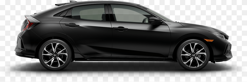 Black Honda Civic Hatchback, Wheel, Car, Vehicle, Transportation Free Png