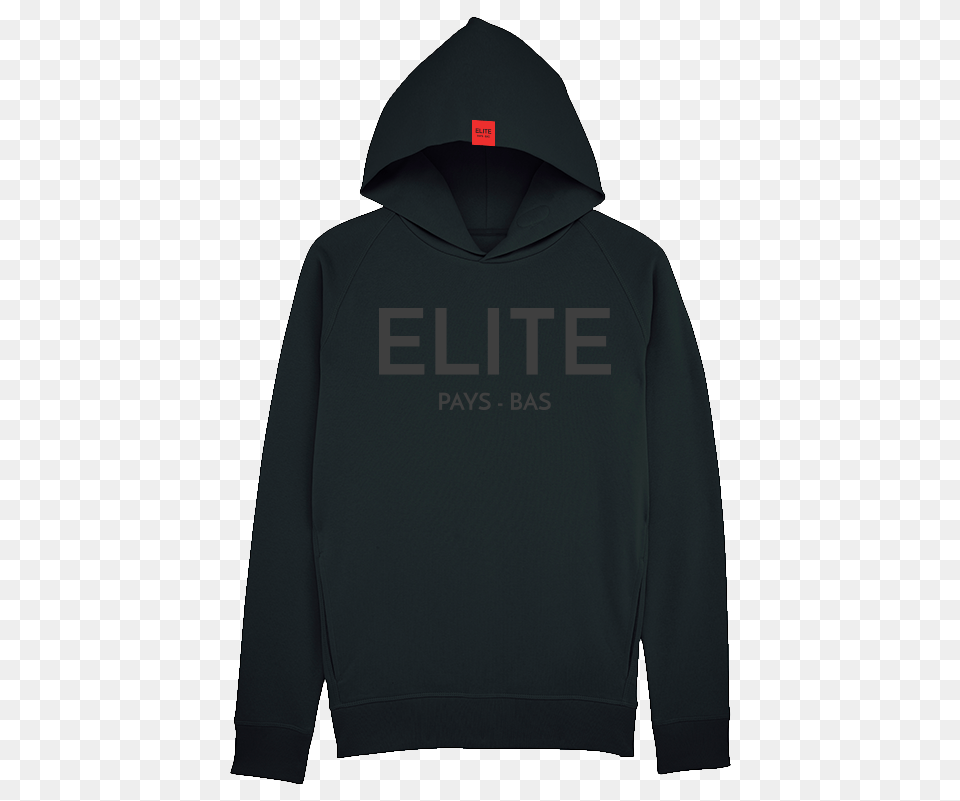 Black Hoodie Grey Logo Elite, Clothing, Hood, Knitwear, Sweater Free Png