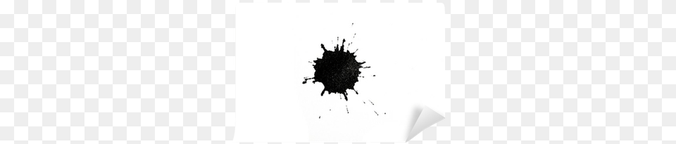 Black Ink Blot Sunflower, Stain, Silhouette Free Transparent Png