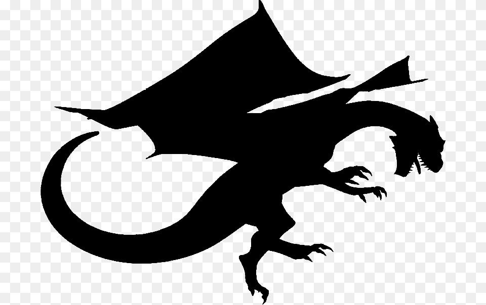 Black Ink Flying Dragon Silhouette Tattoo Design Dragon Silhouette Transparent Background, Gray Png