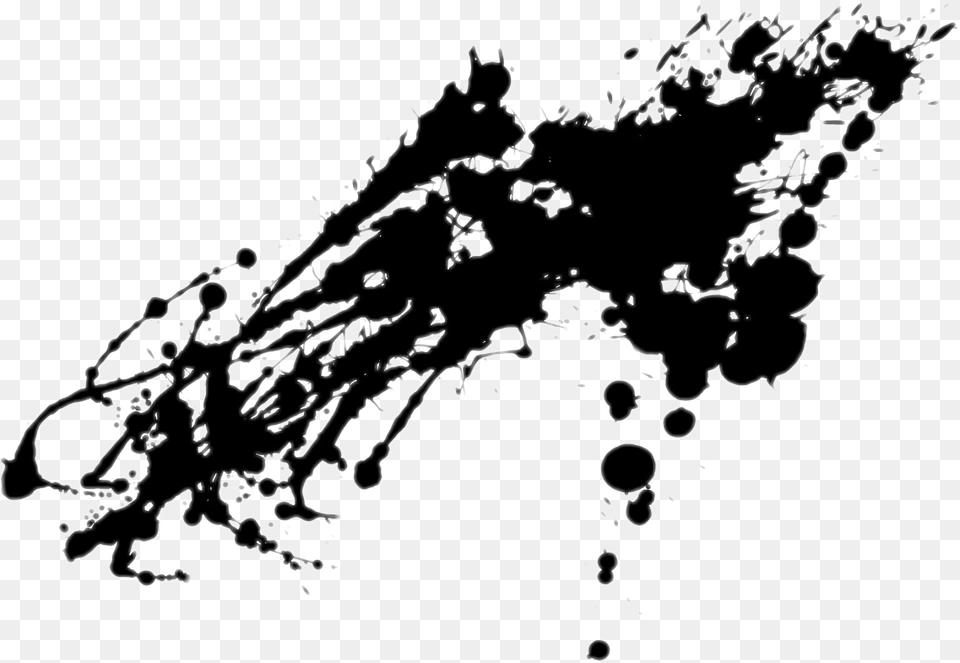 Black Ink Splatter Blotches Black Paint Splash, Art, Silhouette, Stencil, Baby Free Transparent Png