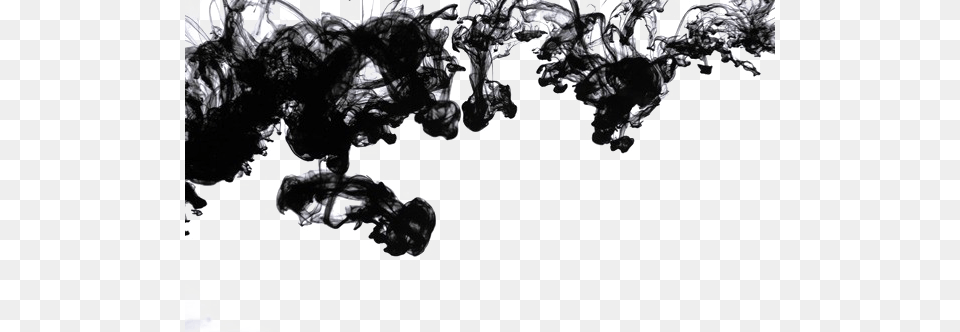 Black Ink Black Ink In Water, Smoke Free Transparent Png