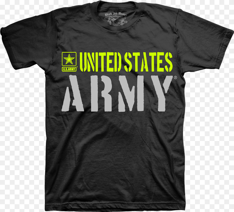 Black Ink Us Army Hi Vis Black T Shirt T Shirt Michael Jackson, Clothing, T-shirt Png Image