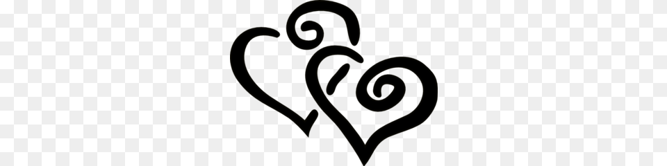 Black Interlocked Hearts Clip Art, Heart, Pattern Png