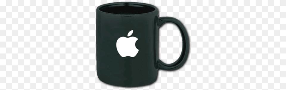 Black Ironstone Apple Mug Coffe Mug With Apple Logo, Cup, Beverage, Coffee, Coffee Cup Free Png