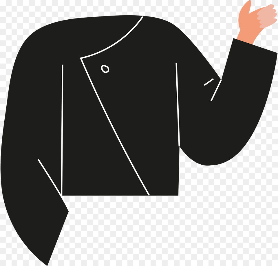 Black Jacket Clipart, Long Sleeve, Sleeve, Clothing, Person Free Transparent Png