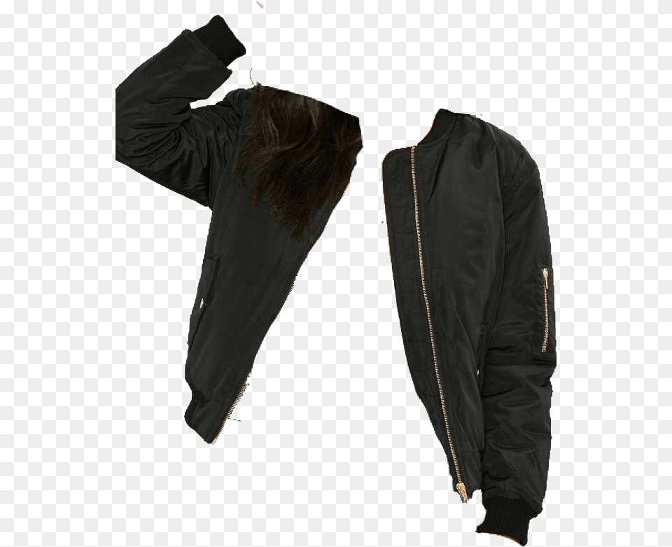 Black Jacket Polyvore Moodboard Filler Jacket Polyvore, Clothing, Coat, Long Sleeve, Sleeve Free Transparent Png