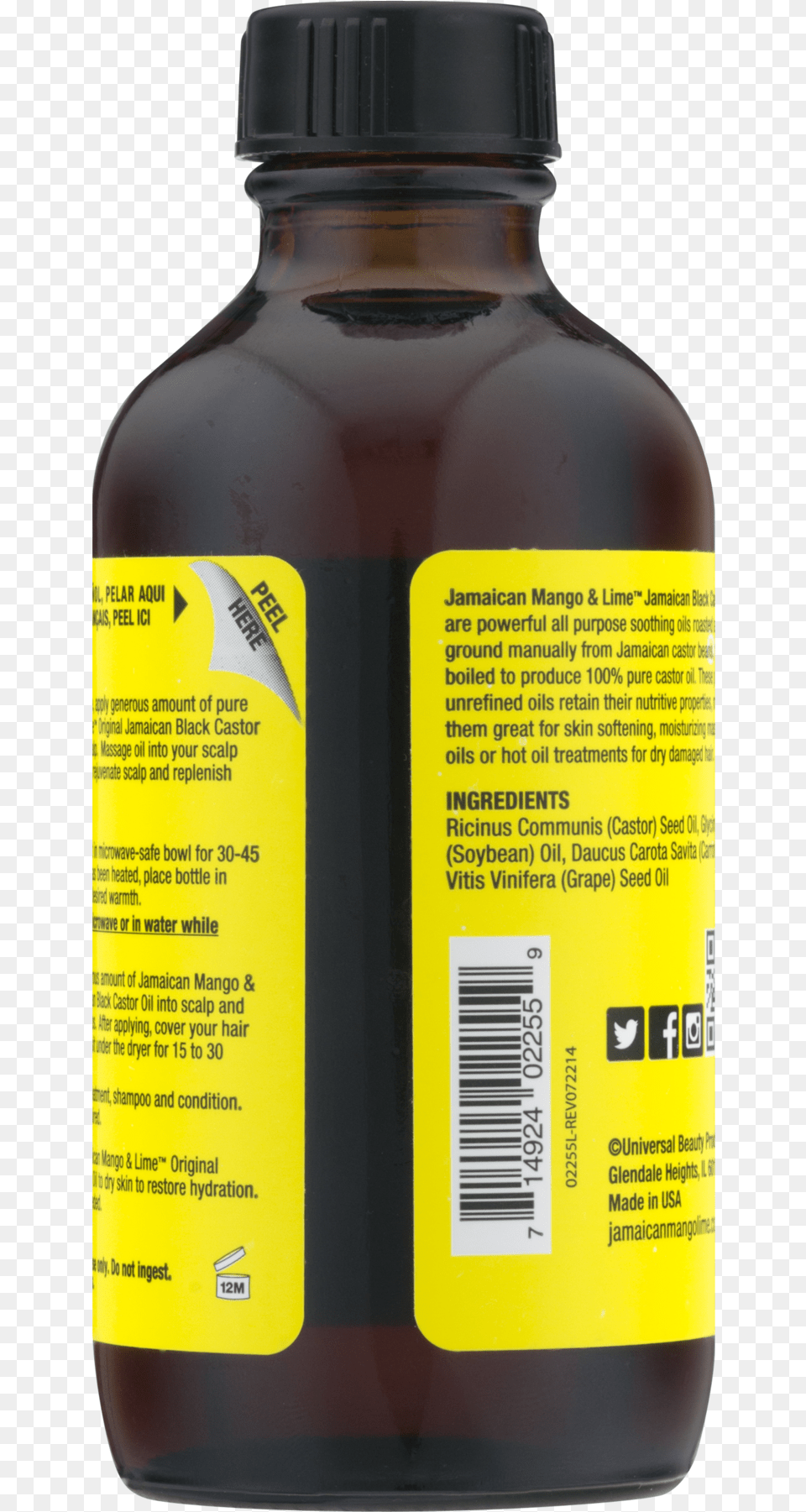 Black Jamaican Castor Oil Download Glass Bottle, Food, Seasoning, Syrup, Cosmetics Free Png