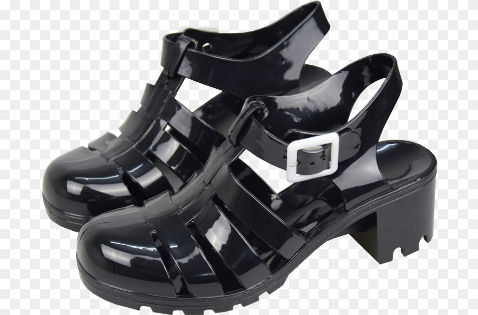 Black Jelly Sandals, Clothing, Footwear, Sandal, Shoe Png Image
