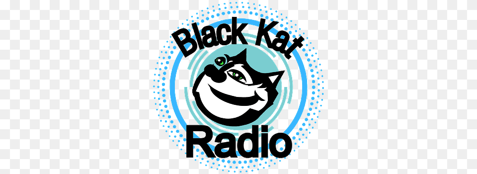 Black Kat Radio Logo, Face, Head, Person Png Image
