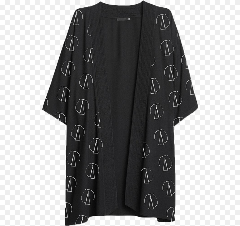 Black Kimono Sam Smith Kimono, Clothing, Fashion, T-shirt, Coat Png