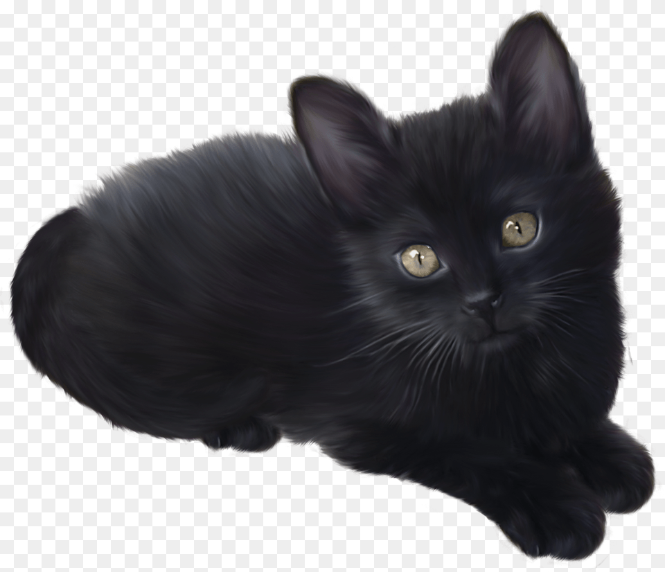 Black Kitten Clipart Black Kitten Clip Art, Animal, Cat, Mammal, Pet Free Png Download