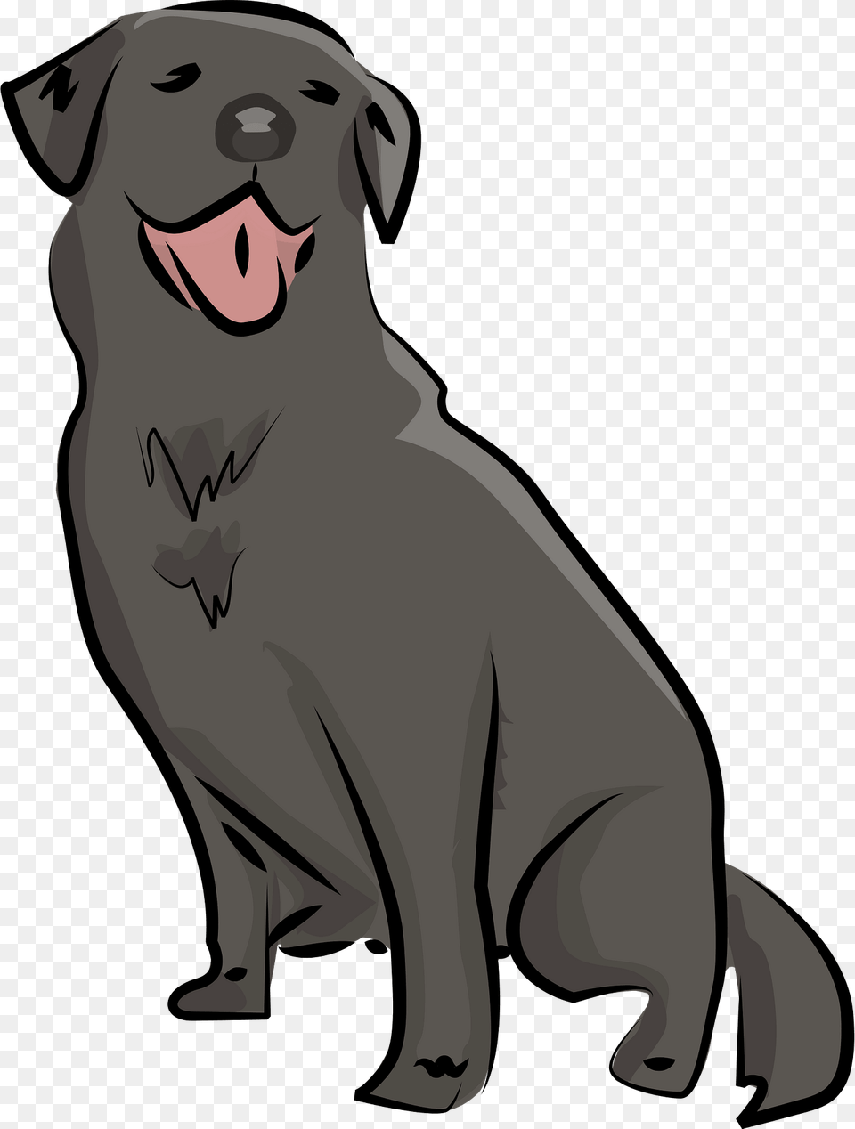 Black Lab Clipart, Animal, Canine, Dog, Labrador Retriever Png Image