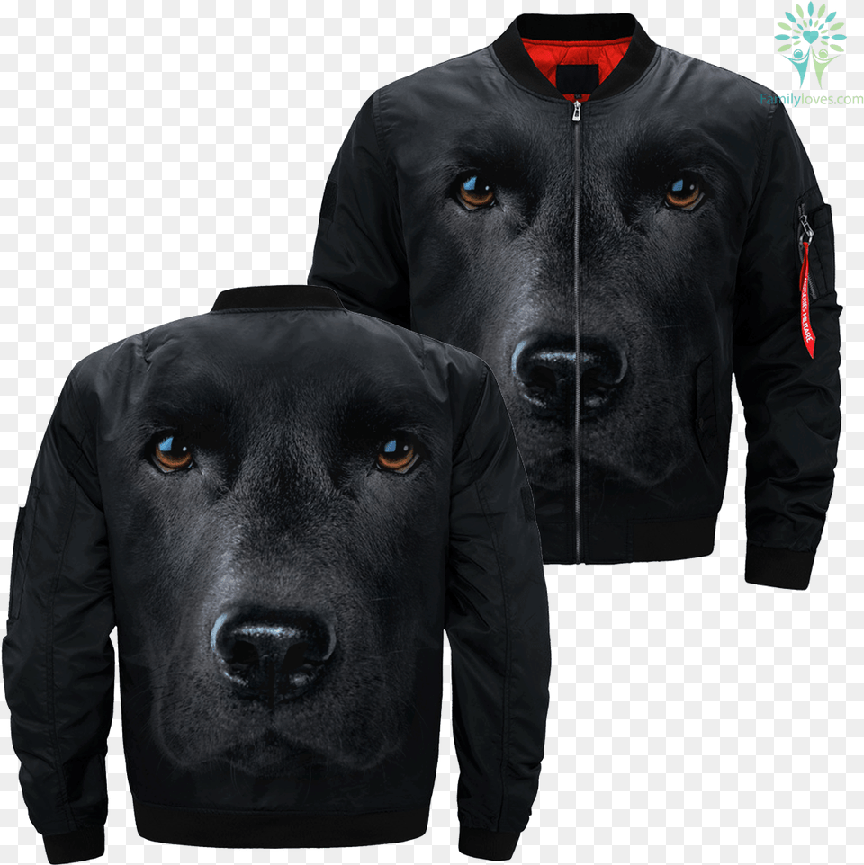 Black Lab Over Print Jacket Tag Familyloves, Clothing, Coat, Animal, Canine Png Image