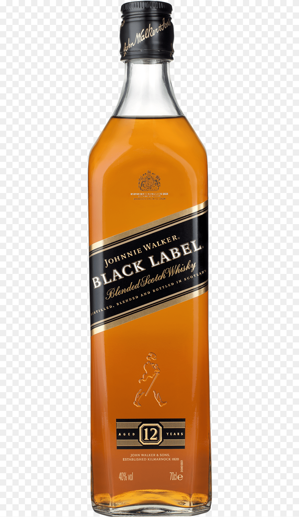 Black Label, Alcohol, Beverage, Liquor, Whisky Png Image