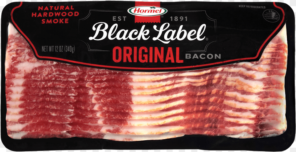 Black Label Bacon Original, Food, Meat, Pork Free Transparent Png