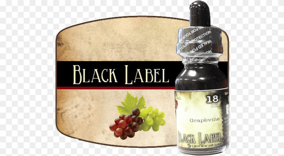 Black Label Grapevine 15ml Glass Bottle, Food, Fruit, Grapes, Plant Free Transparent Png