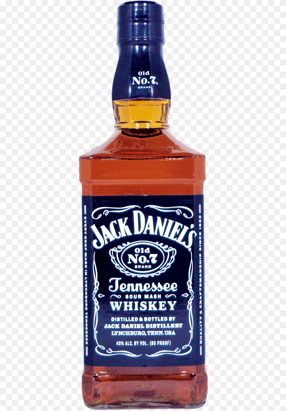 Black Label Jack Daniels Tennessee Whiskey, Alcohol, Beverage, Liquor, Whisky Png