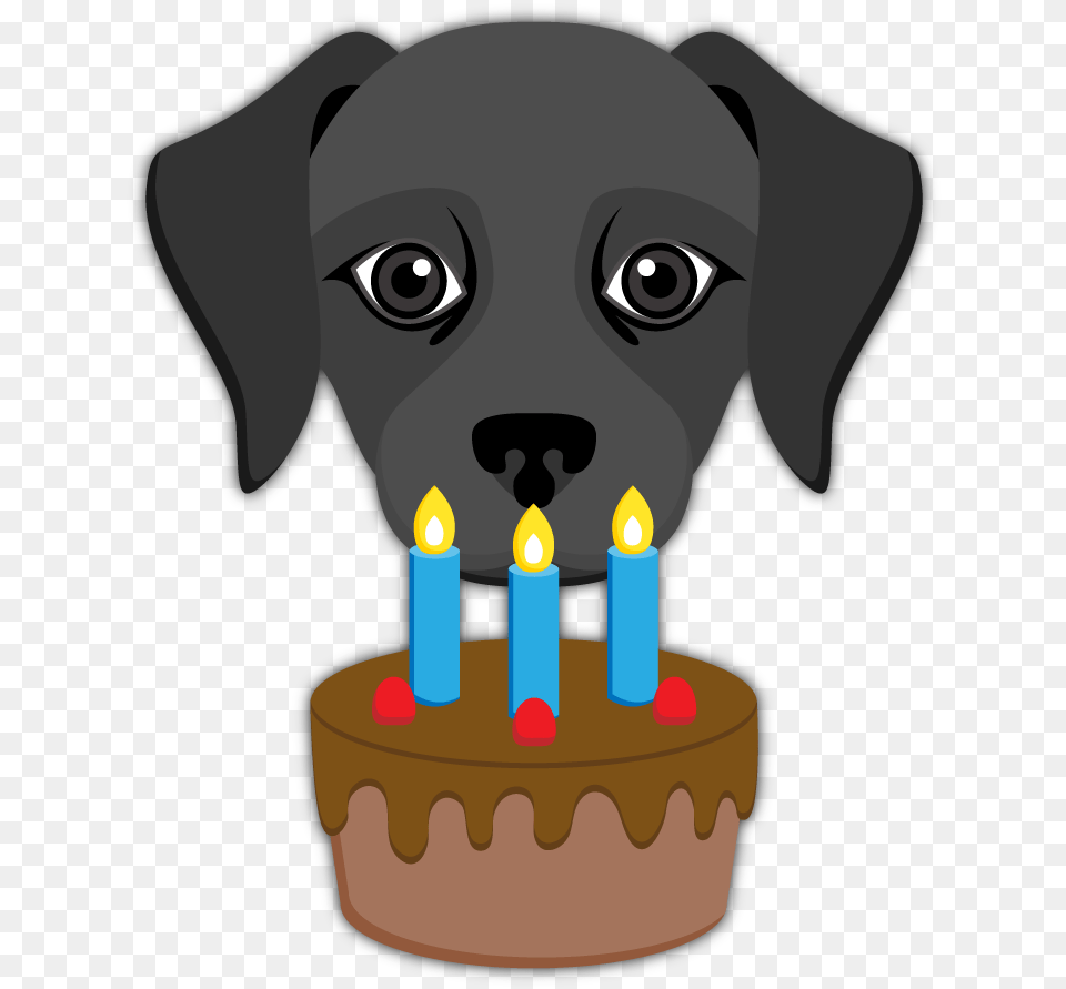 Black Labrador Emoji Black Labrador Black Dog Emoji, Dessert, Birthday Cake, Cake, Cream Free Png Download