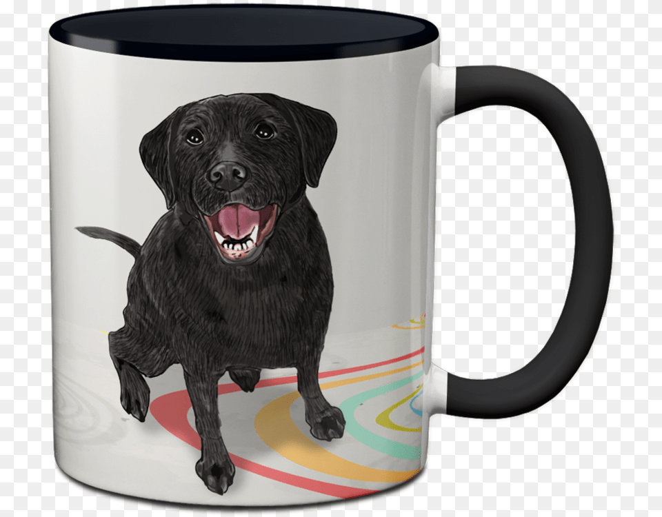 Black Labrador Person Mug By Pithitude, Animal, Canine, Dog, Mammal Png Image