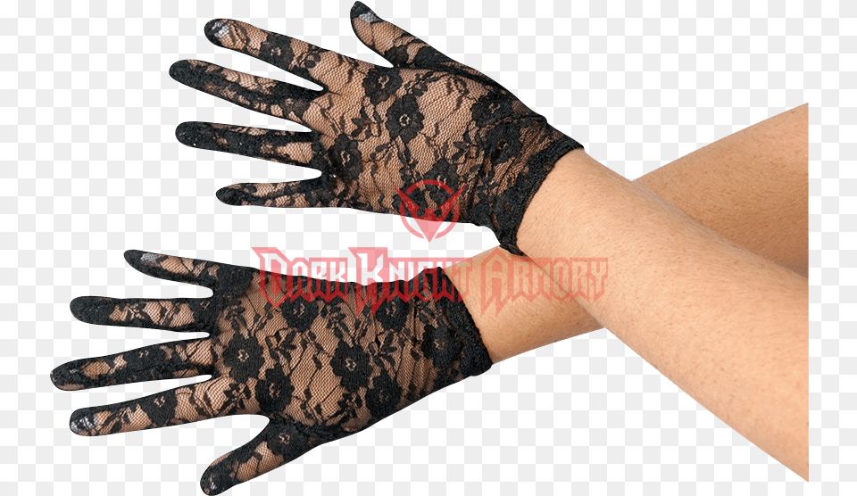 Black Lace Gloves Temporary Tattoo, Clothing, Glove, Wrist, Person Png