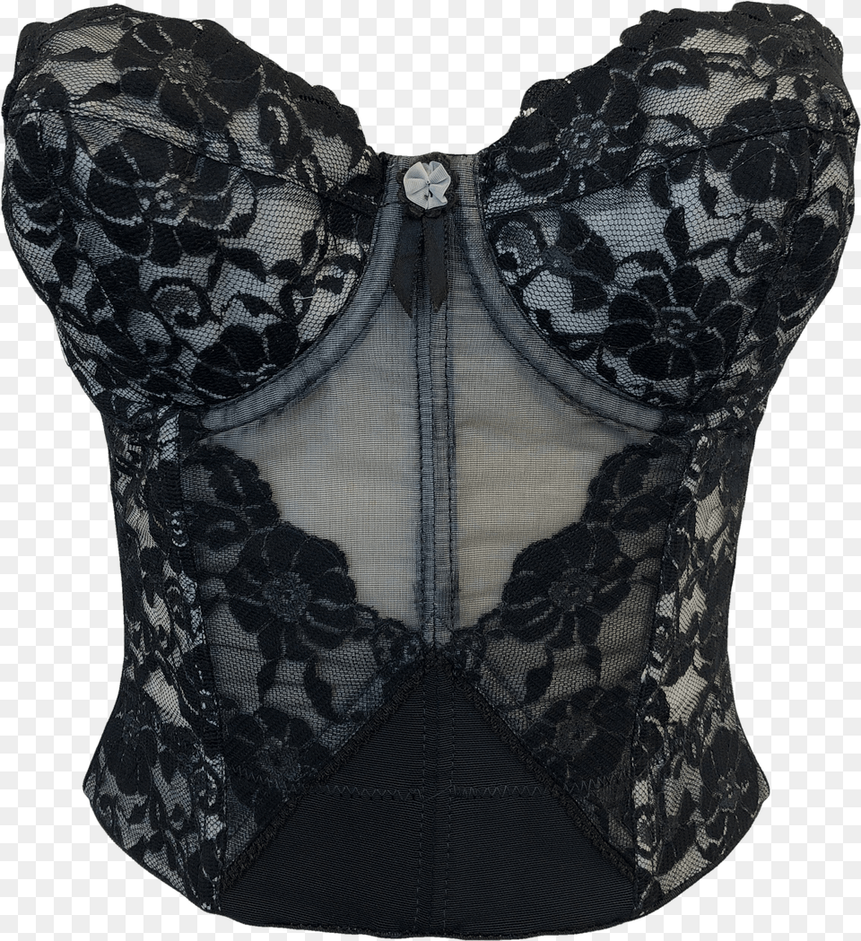 Black Lace Strapless Bustier Thrilling Lingerie Top, Clothing, Corset Png