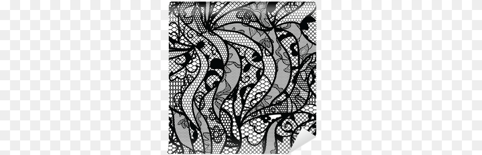 Black Lace Vector Fabric Seamless Pattern With Lines Textile, Chandelier, Lamp Png Image