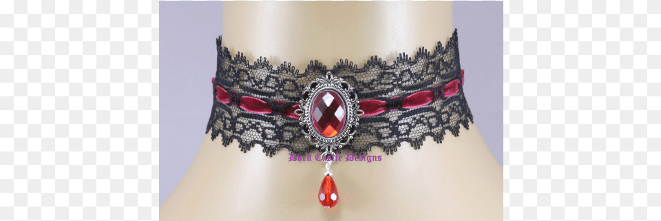 Black Lace Velvet Necklace Choker Glass Jewel Retro, Accessories, Jewelry, Locket, Pendant Free Png