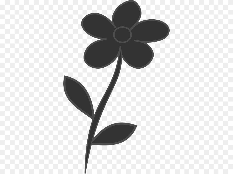 Black Leaf Flower Flora, Daisy, Plant, Stencil, Smoke Pipe Free Transparent Png