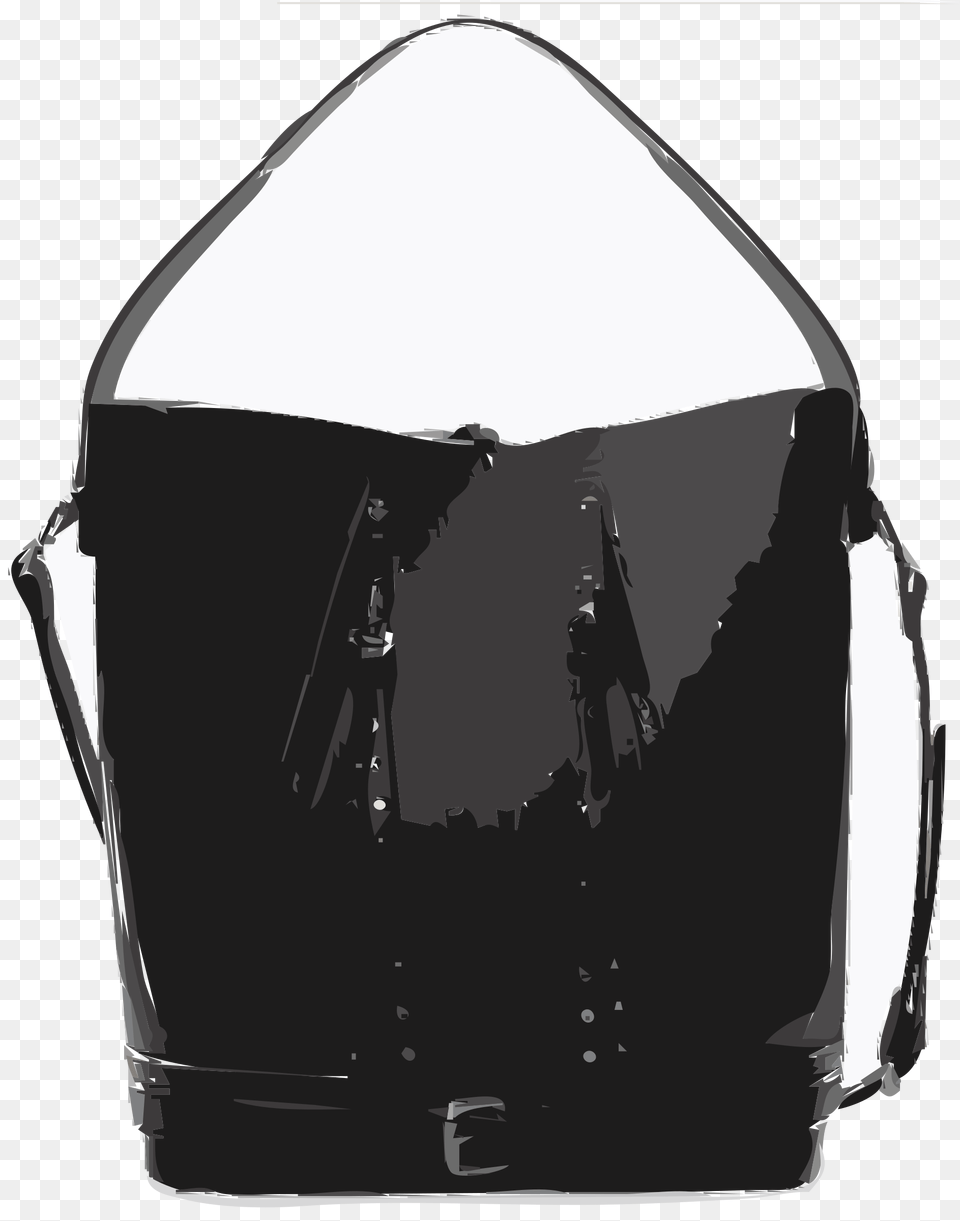 Black Leather Handbag No Logo No Background Icons, Vest, Lifejacket, Clothing, Bag Png Image