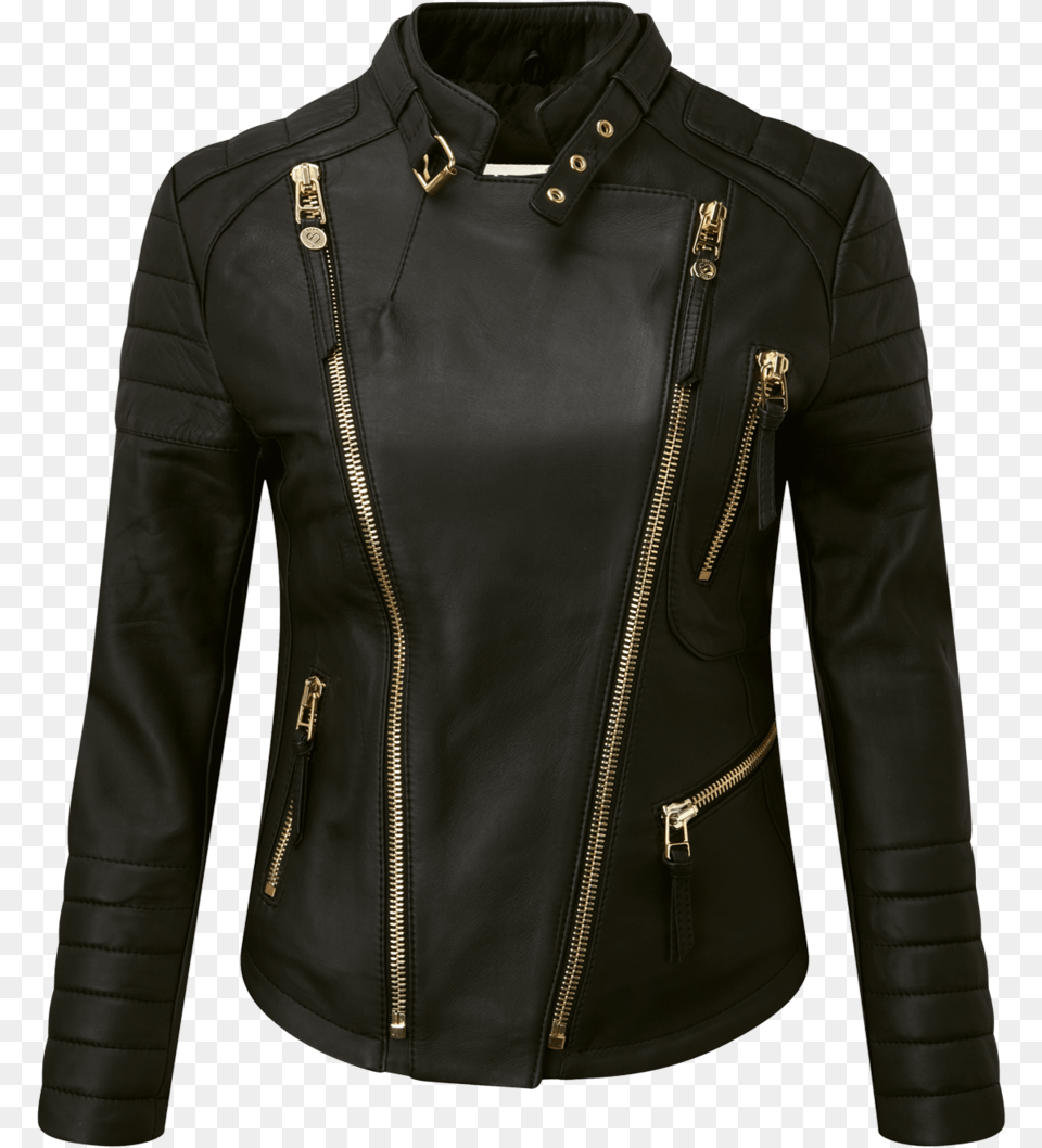 Black Leather Jacket Pic Motorbike Ladies Jacket, Clothing, Coat, Leather Jacket Png
