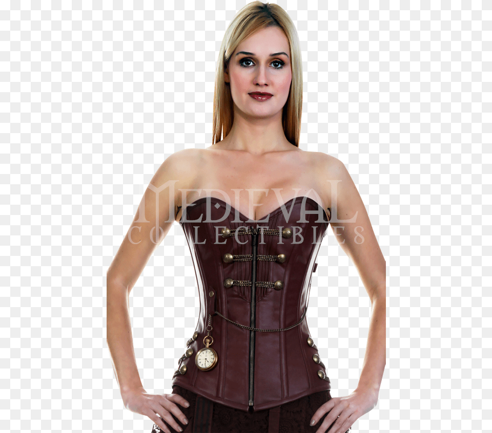 Black Leather Lingerie Corset, Adult, Female, Person, Woman Free Png