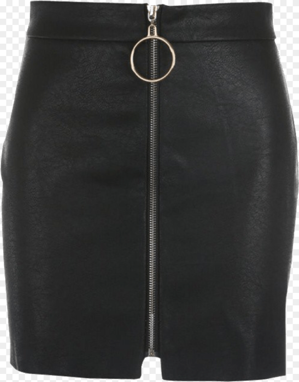 Black Leather Skirt Polyvore, Clothing, Miniskirt Png Image