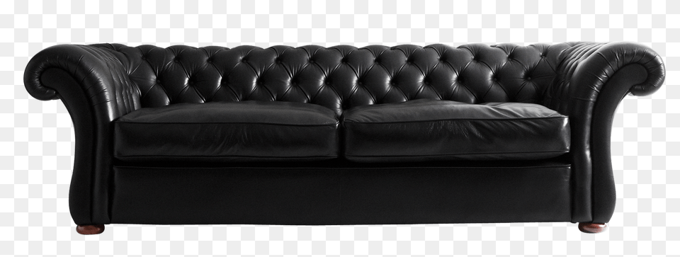 Black Leather Sofa, Couch, Furniture, Chair Png