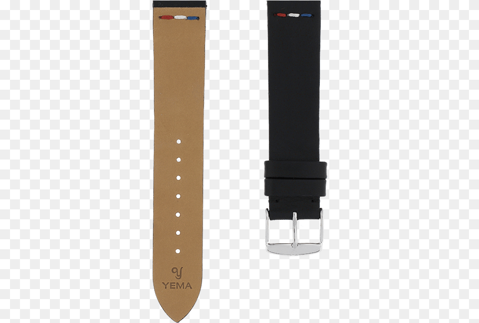 Black Leather Vintage France Flag Watch Band 20mm Belt, Accessories, Strap, Buckle Free Png Download