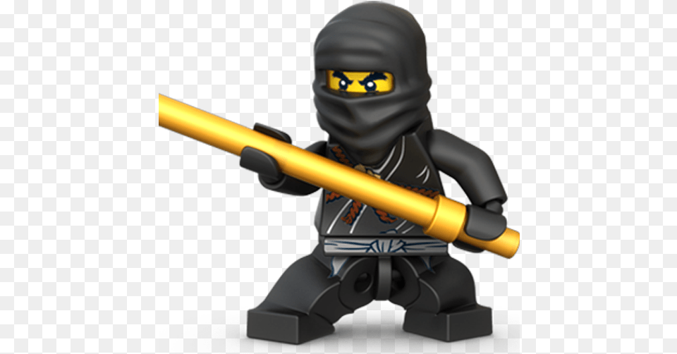 Black Lego Ninja Icon Lego Ninjago Character Black, Person, Baton, Stick, People Free Png Download