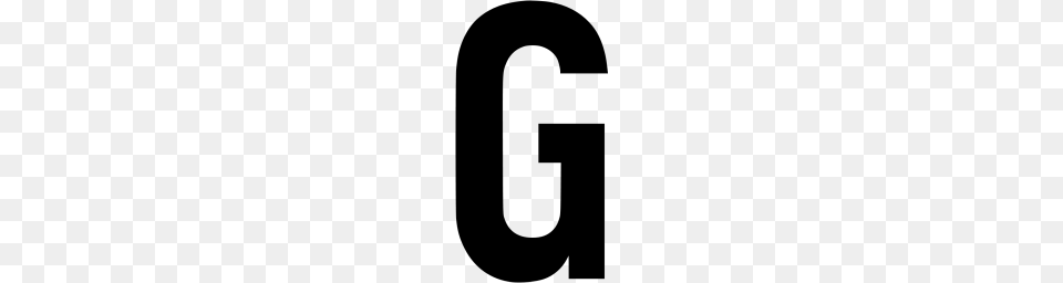 Black Letter G Icon, Gray Png Image
