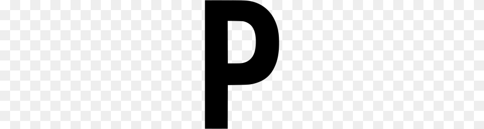 Black Letter P Icon, Gray Free Png Download