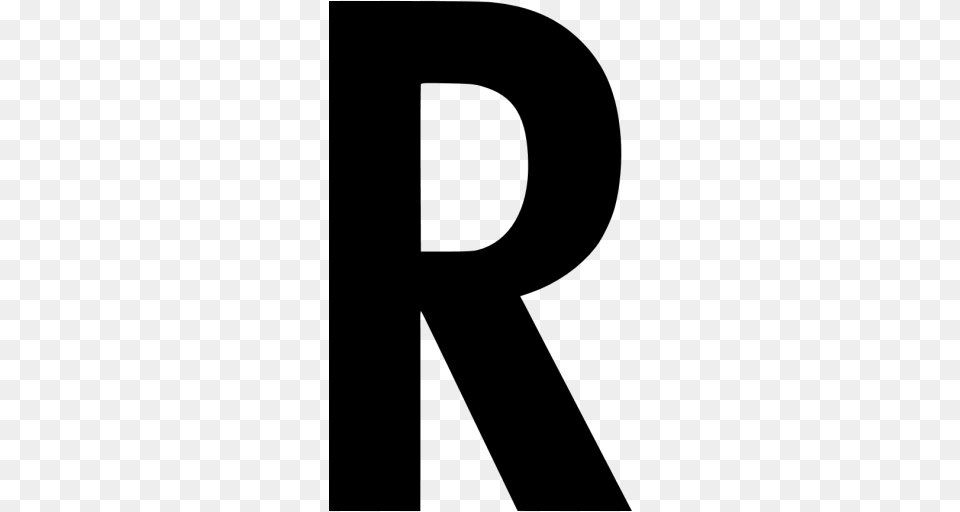Black Letter R Icon, Gray Free Transparent Png