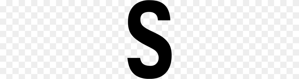 Black Letter S Icon, Gray Png Image