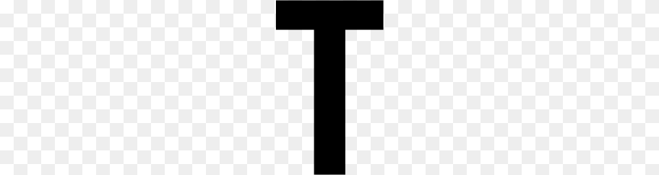 Black Letter T Icon, Gray Png Image