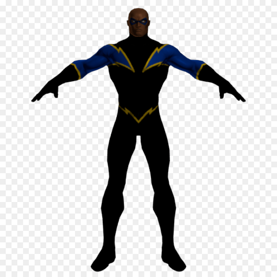 Black Lightning, Clothing, Costume, Person, Adult Free Transparent Png