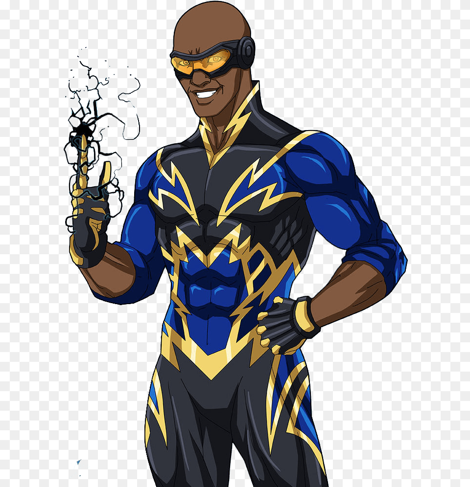 Black Lightning Black Lightning Dc Earth, Adult, Male, Man, Person Free Png