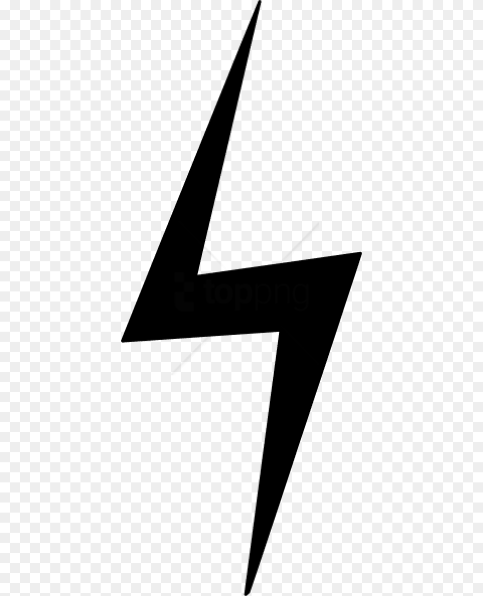 Black Lightning Bolt, Triangle, Symbol Free Png