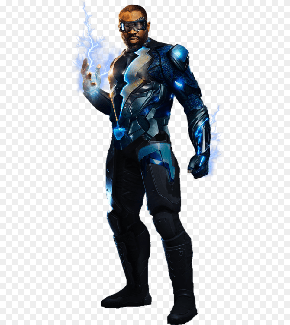 Black Lightning Cw Transparent Background By Gasa979 Black Lightning Year One New Edition, Adult, Male, Man, Person Png Image