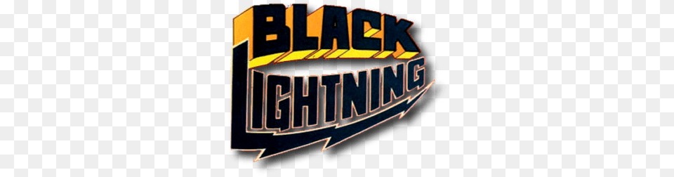 Black Lightning Logo Black Lightning, Scoreboard, Text Png Image