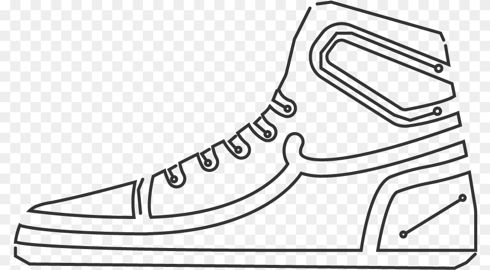 Black Lines, Clothing, Footwear, Shoe, Sneaker Png Image