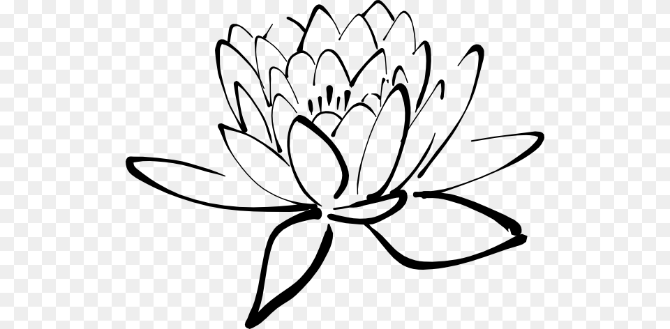 Black Lotus Clip Art, Flower, Plant, Stencil, Dahlia Free Png Download